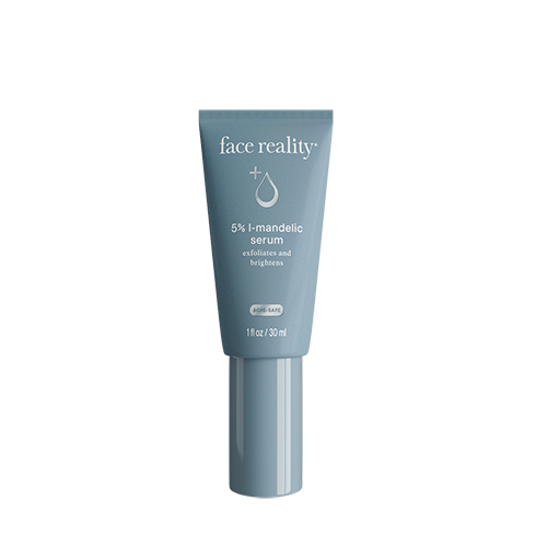Face Reality 5% -mandelic serum on a white background. exfoliates and brightens