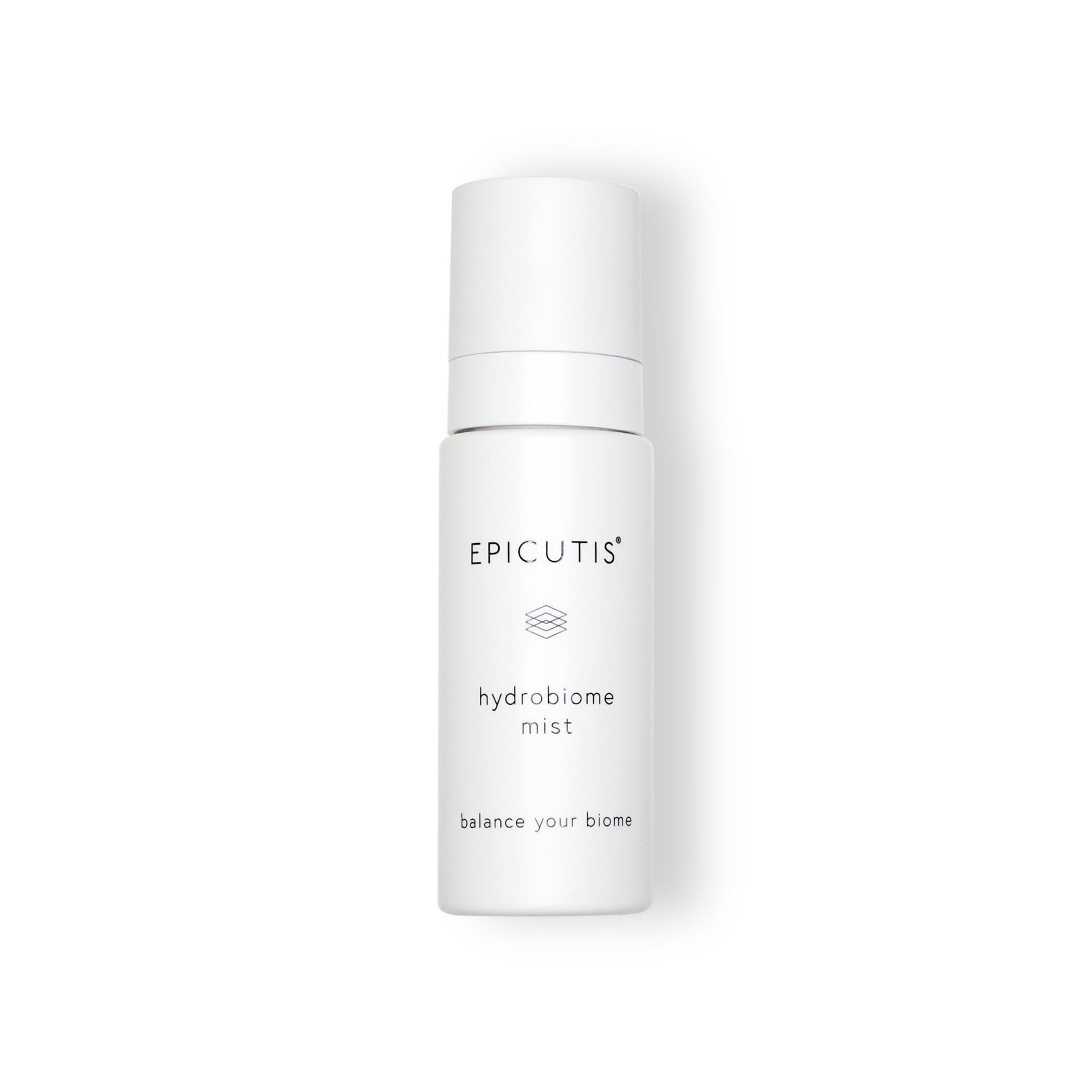 Epicutis - Hydrobiome Mist on blank background. "balance your biome" available in Marina, California