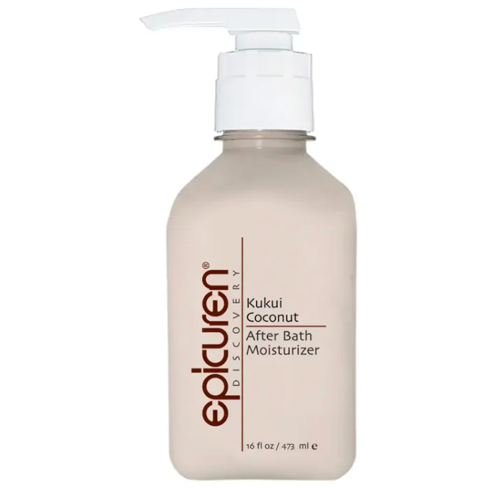Kukui Coconut After Bath Moisturizer 16oz on white background.