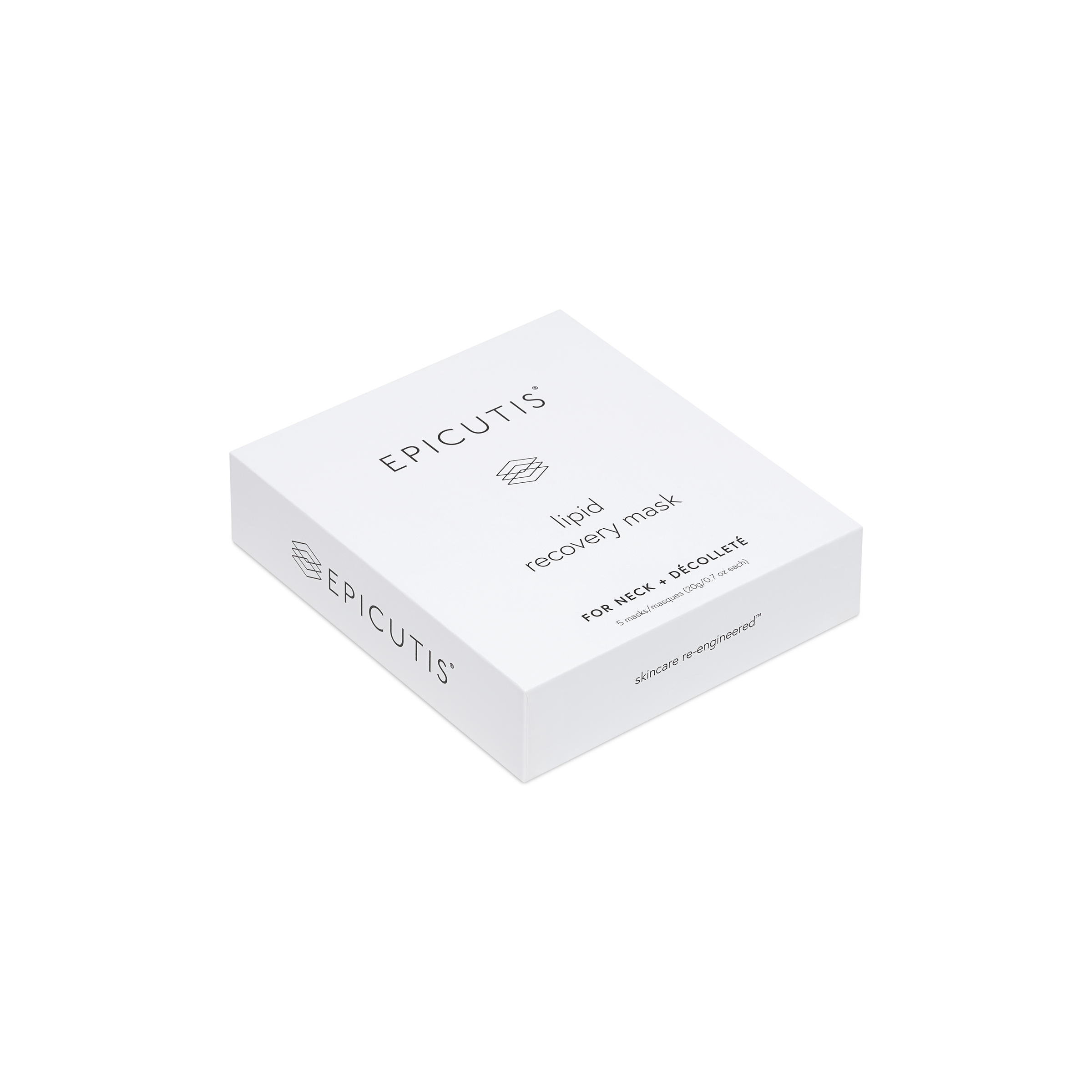 Epicutis liquid recovery mask packaging on a white background