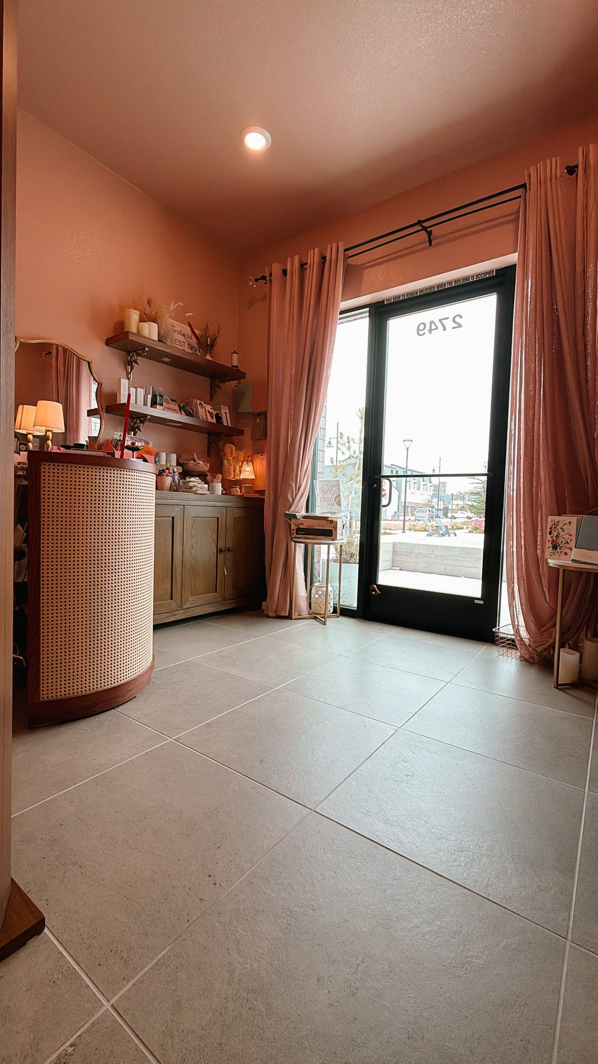 front desk area of Doran Poma Aesthetics at the Dunes in Marina California