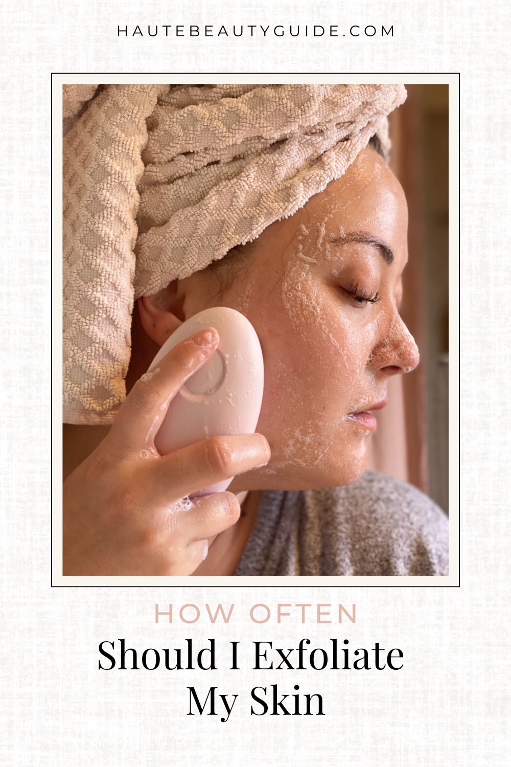 a woman exfoliating her face.  Should I exfoliate my skin