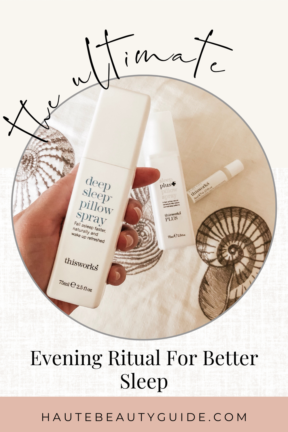 hand holding deep pillow spray from itworks
