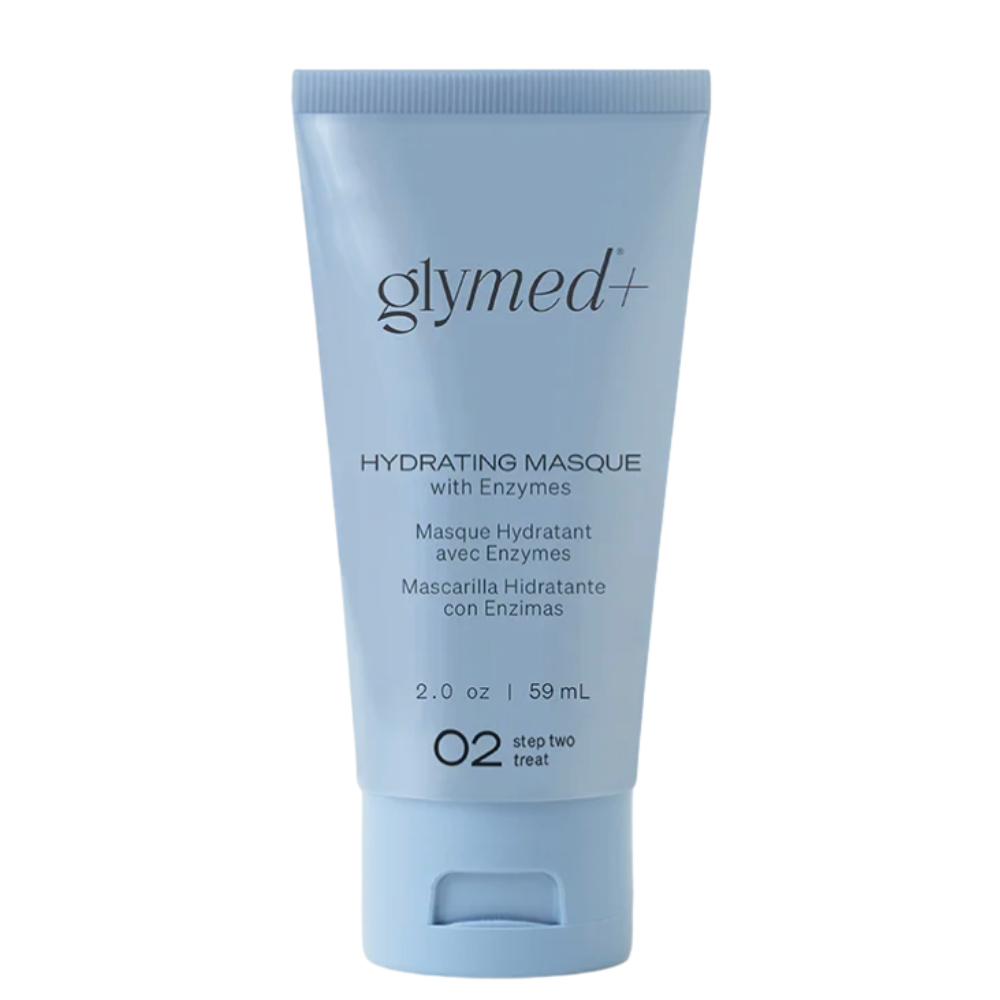 Glymed+ hydrating masque tube on a white background