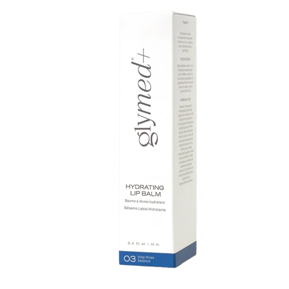 Glymed Hydrating Lip Balm packaging on a white background