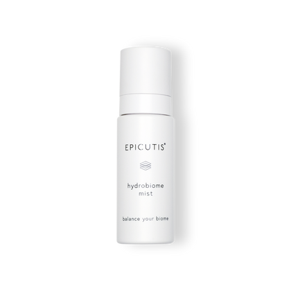 Epicutis - Hydrobiome Mist on blank background. 