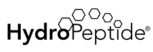 HydroPeptide logo with black text on a white background