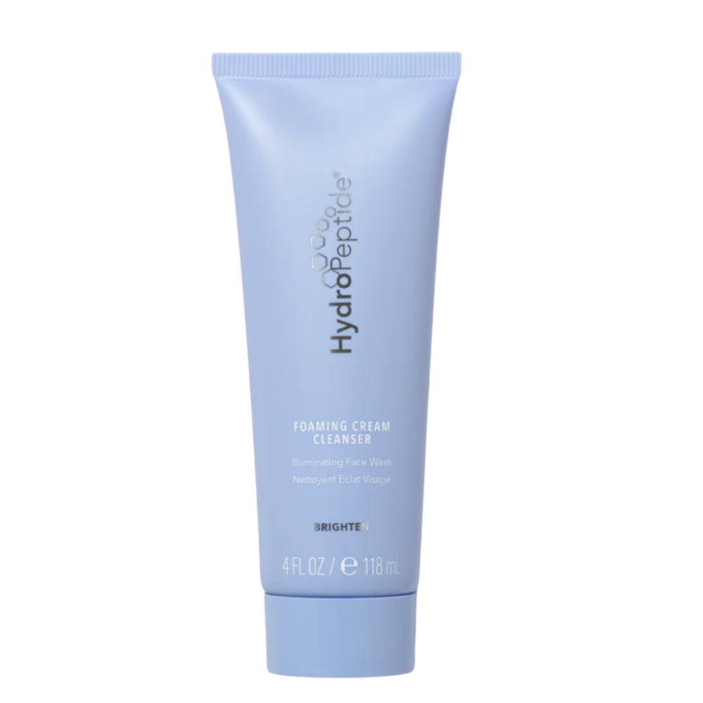HydroPeptide foaming cream cleanser tube on a white background