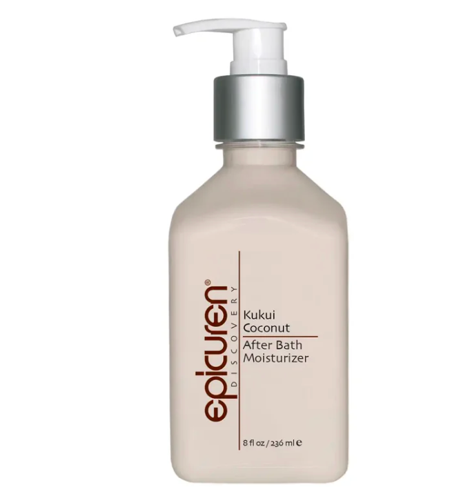 Kukui Coconut After Bath Moisturizer 8 oz on whtie background