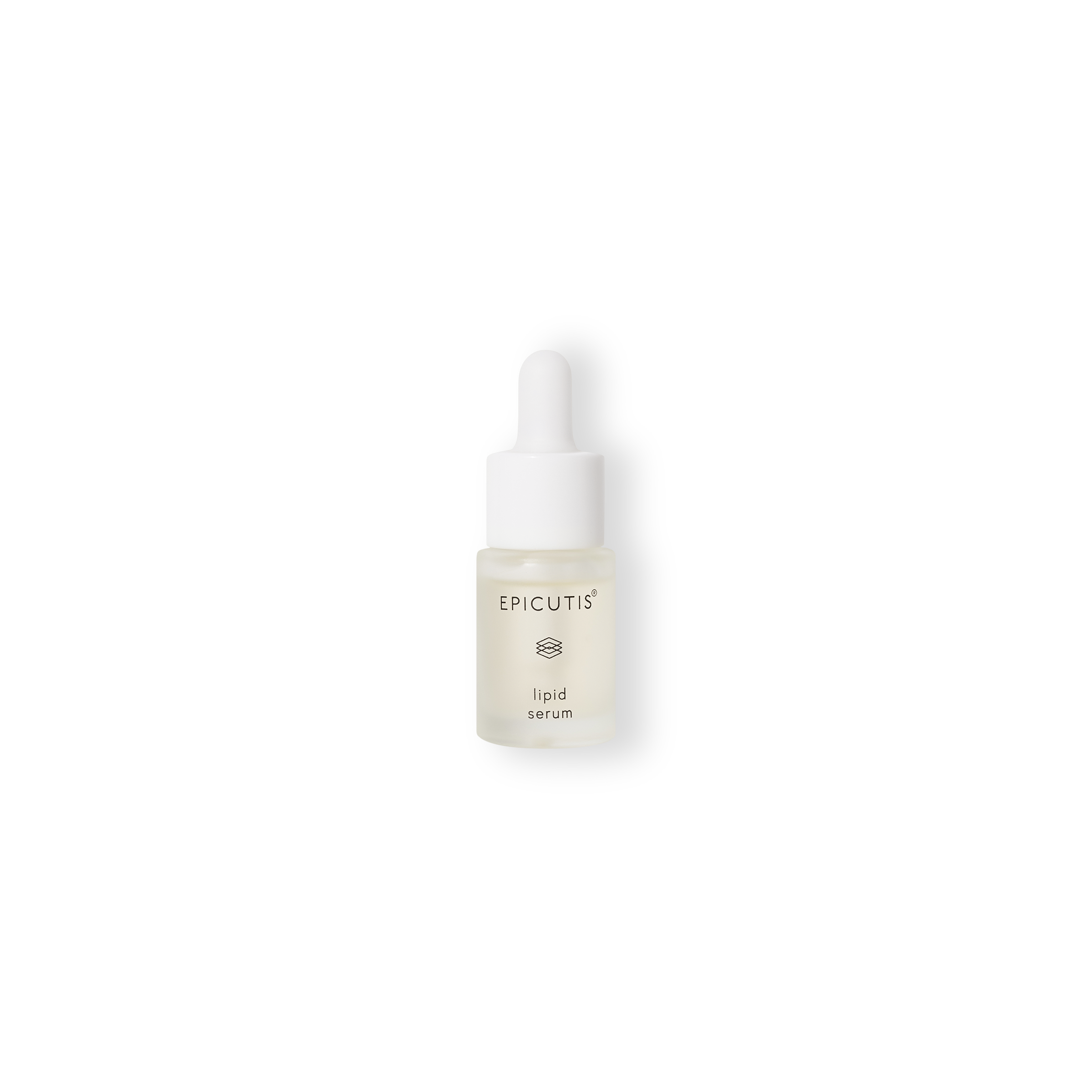 Epicutis liquid serum bottle on a white background