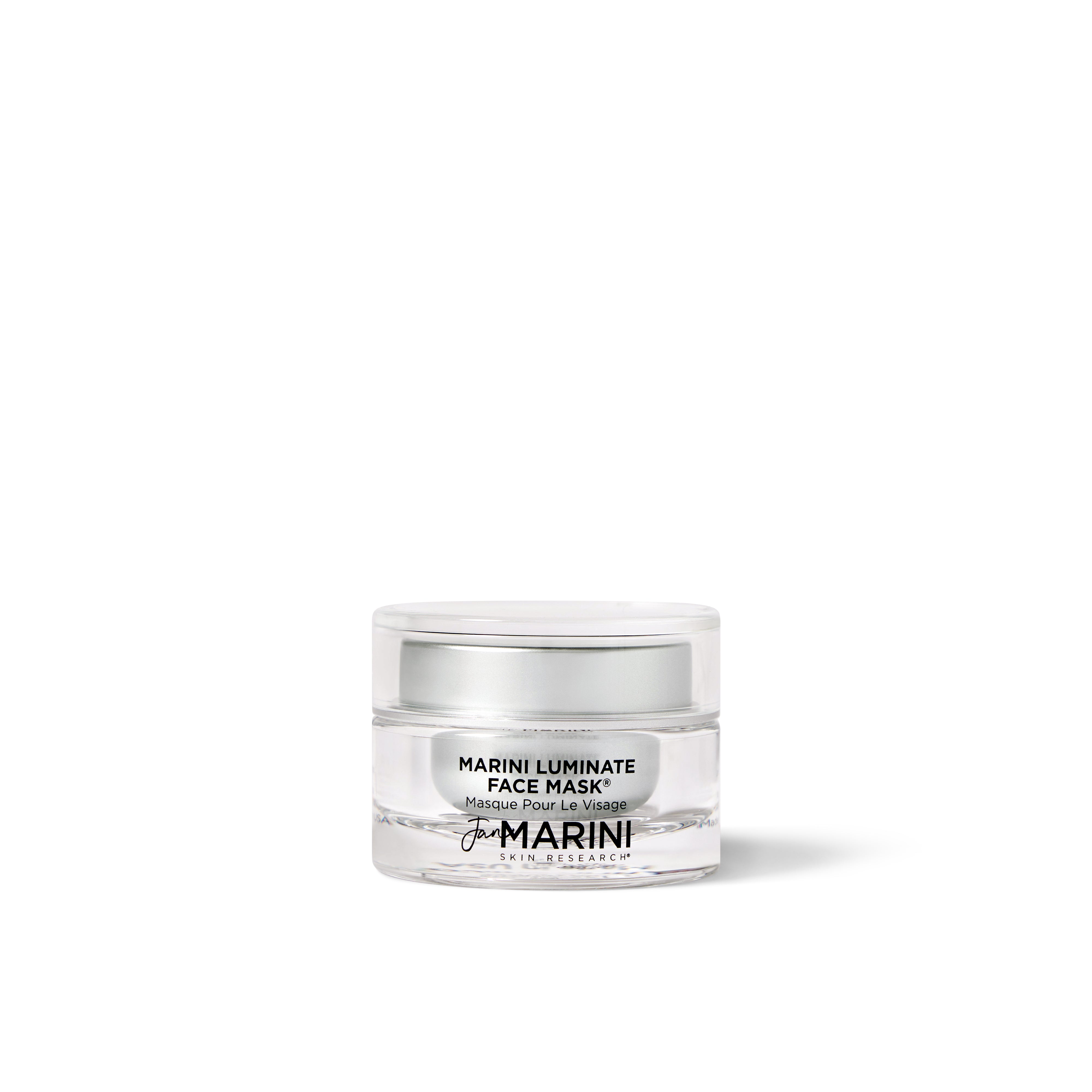 Jar of Marini Luminate Face Mask on a white background