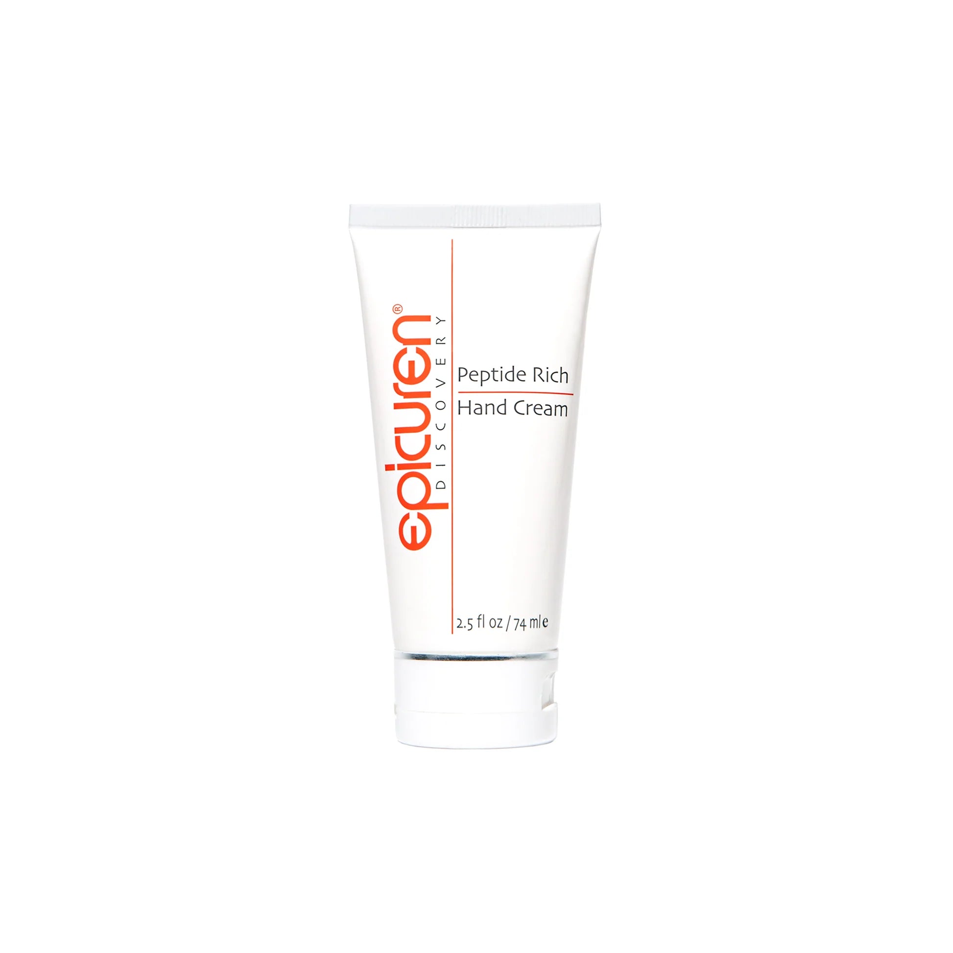 Epicuren Peptide Rich Hand Cream tube on a white background